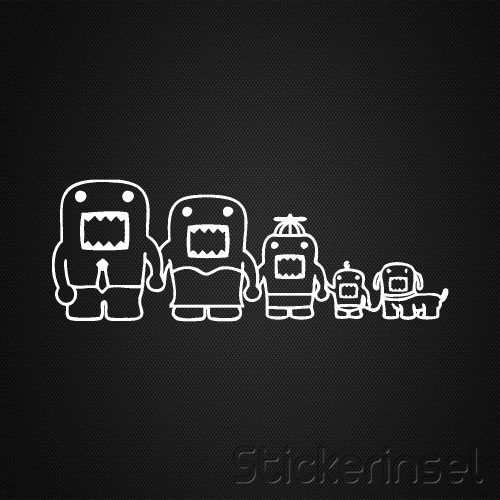 Stickerinsel_Autoaufkleber Domo Kun Familie