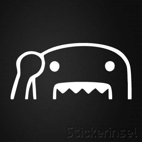 Stickerinsel Autoaufkleber Domo Kun Kopf