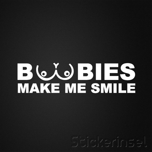 Stickerinsel Autoaufkleber Boobies make me smile1