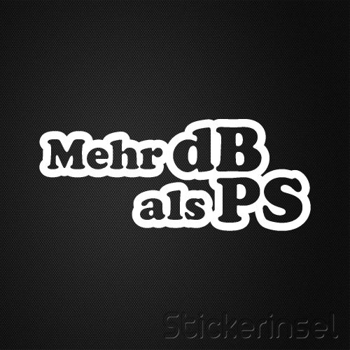 Stickerinsel_Autoaufkleber mehr DB als PS
