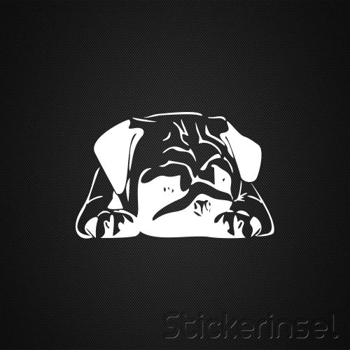 Stickerinsel_Autoaufkleber_Mops