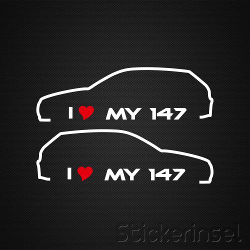 Stickerinsel_Autoaufkleber Silhouette Alfa Romeo 147
