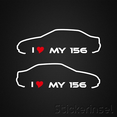 Stickerinsel_Autoaufkleber Silhouette Alfa Romeo 156