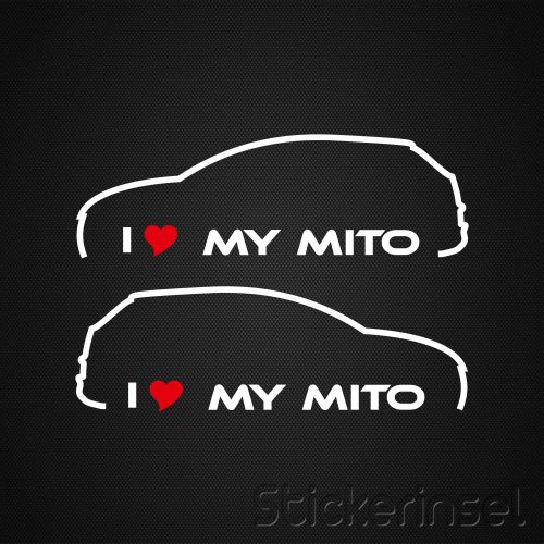 Stickerinsel_Autoaufkleber Silhouette Alfa Romeo Mito