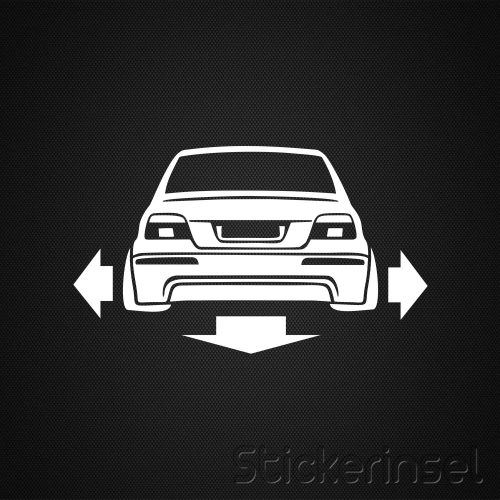 Stickerinsel_Autoaufkleber BMW E39 breiter und tiefer