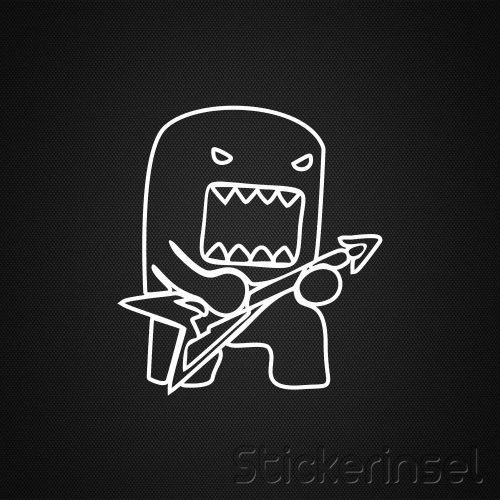 Stickerinsel_Autoaufkleber Domo Kun Gitarre