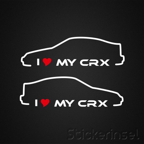 Stickerinsel_Autoaufkleber Silhouette Honda CRX