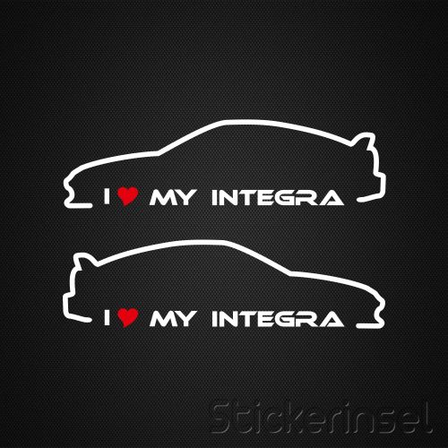 Stickerinsel_Autoaufkleber Silhouette Honda Integra