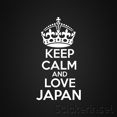 Stickerinsel_Autoaufkleber Keep Calm and love Japan