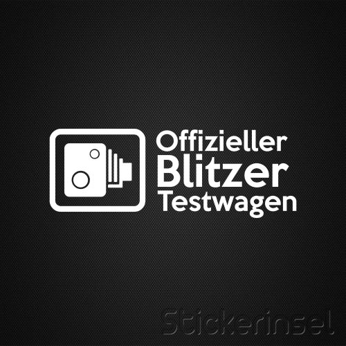 Stickerinsel_Autoaufkleber Offizeller Blitzer Testwagen