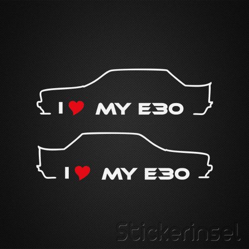 Stickerinsel_Autoaufkleber Silhouette BMW E30