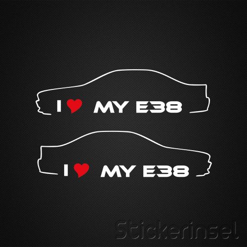 Stickerinsel_Autoaufkleber BMW Silhouette E38