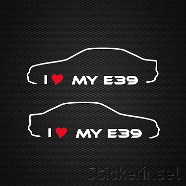 Stickerinsel_Autoaufkleber BMW Silhouette E39
