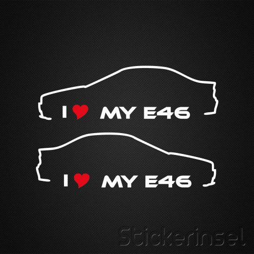 Stickerinsel_Autoaufkleber BMW Silhouette E46