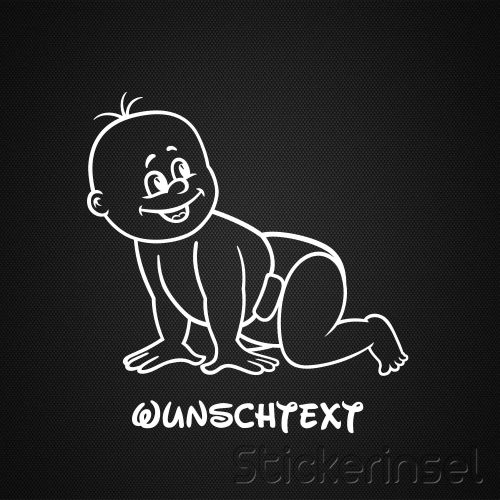 Stickerinsel_Autoaufkleber Baby krabbelt Junge