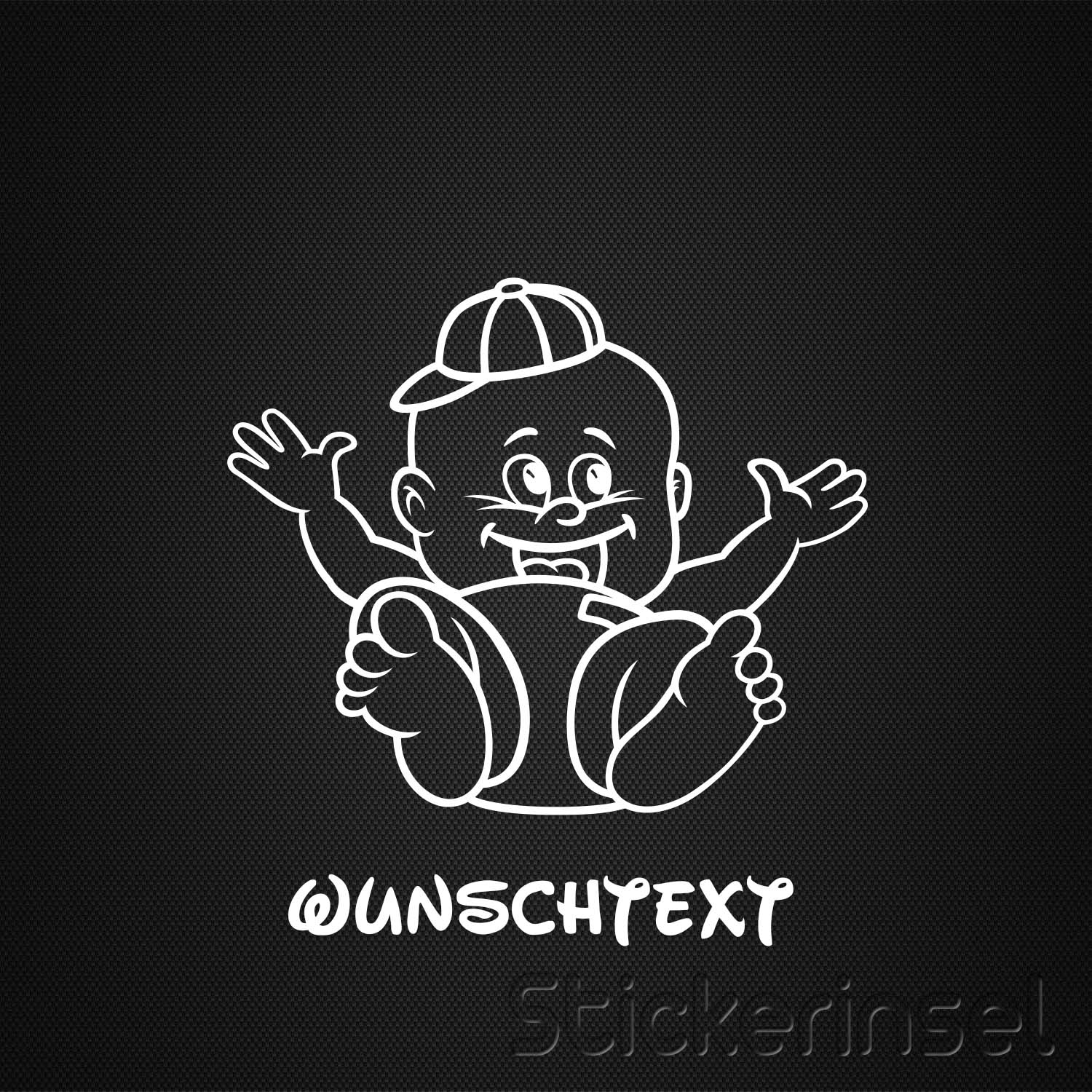 Stickerinsel_Autoaufkleber Baby liegt Junge Stickerinsel_Autoaufkleber Baby liegt Junge