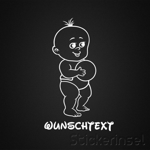 Stickerinsel_Autoaufkleber Baby mit Ball Junge