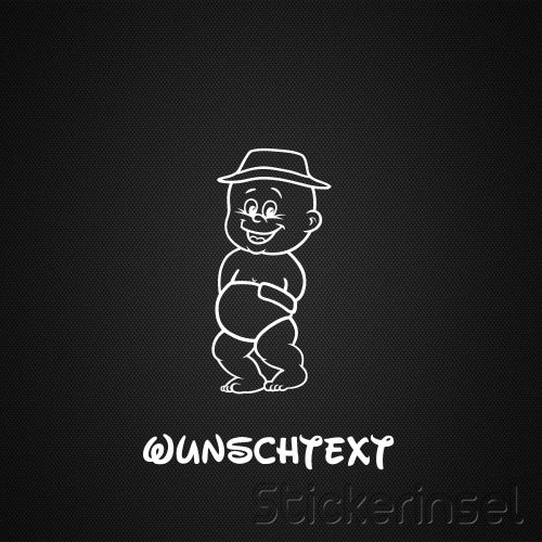 Stickerinsel_Autoaufkleber Baby mit Hut Junge