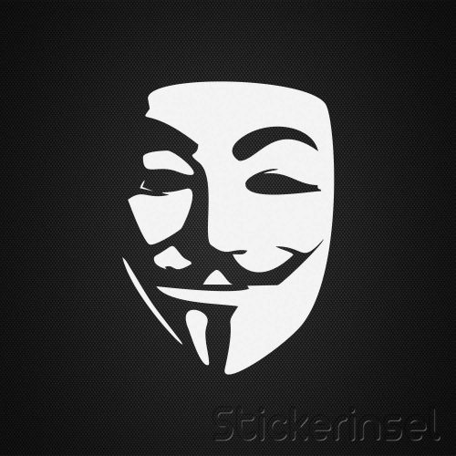 Stickerinsel_Autoaufkleber Anonymous Maske