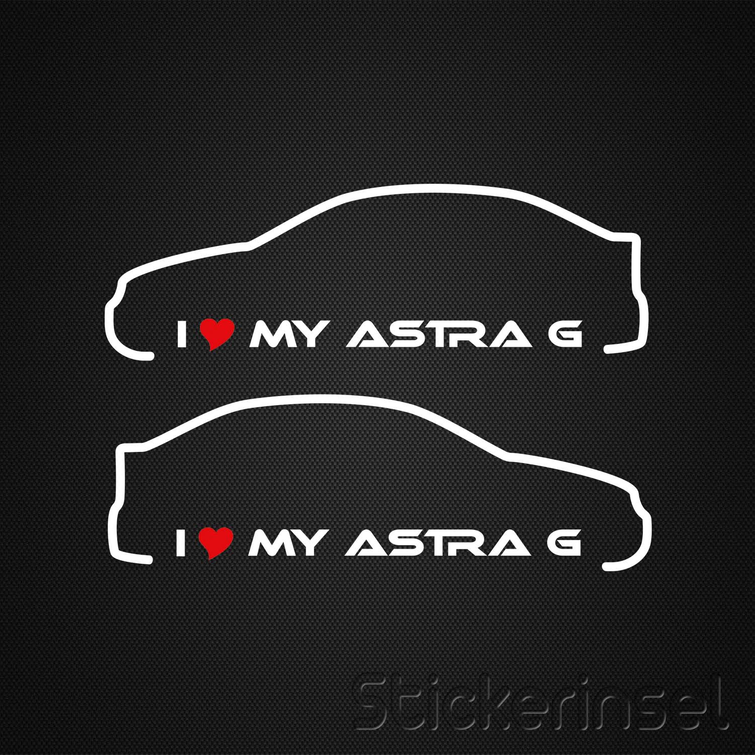 Silhouette Opel Astra G » Stickerinsel - Autoaufkleber und  Fahrzeugbeschriftung