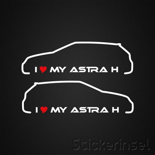 Stickerinsel_Autoaufkleber Silhouette Opel Astra H