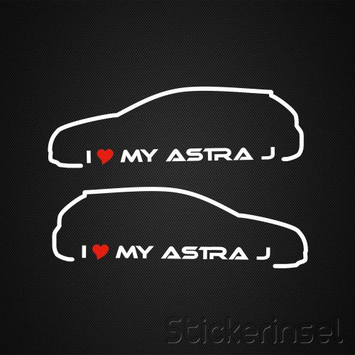 Stickerinsel_Autoaufkleber Silhouette Opel Astra J