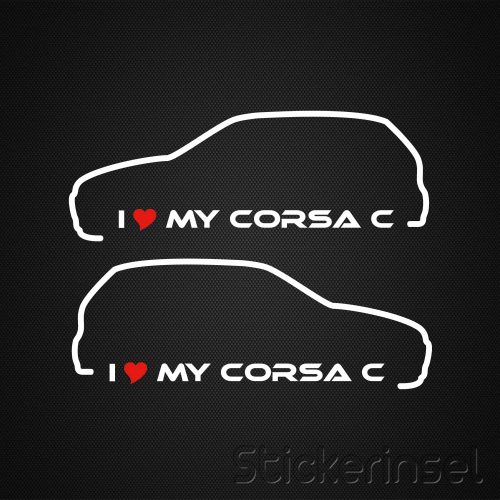 Stickerinsel_Autoaufkleber Silhouette Opel Corsa C