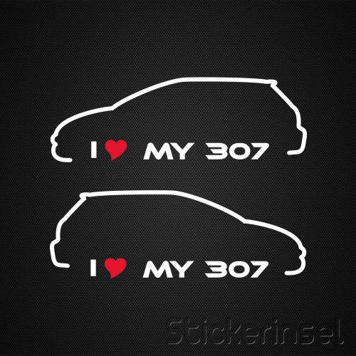 Stickerinsel_Autoaufkleber Silhouette Peugeot 307