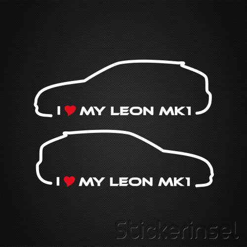 Stickerinsel_Autoaufkleber Silhouette Seat Leon MK1