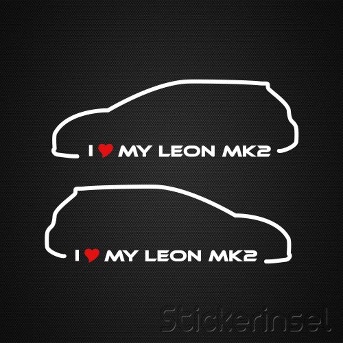 Stickerinsel_Autoaufkleber Silhouette Seat Leon MK2