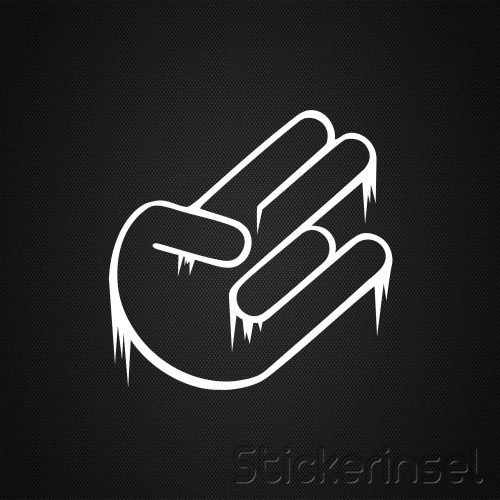 Stickerinsel_Autoaufkleber Shocker Hand Winter Edition