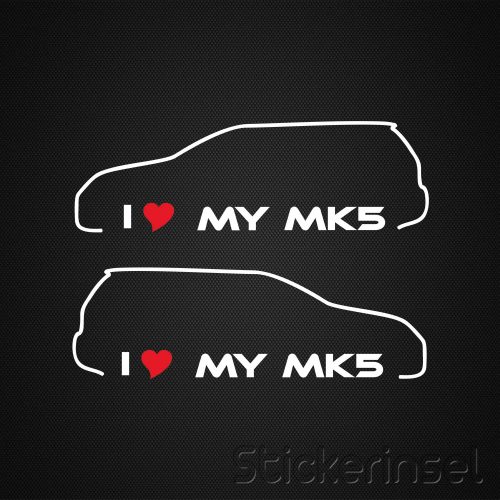 Stickerinsel_Autoaufkleber Silhouette VW MK5