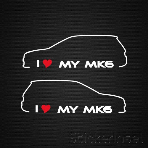 Stickerinsel_Autoaufkleber Silhouette VW MK6