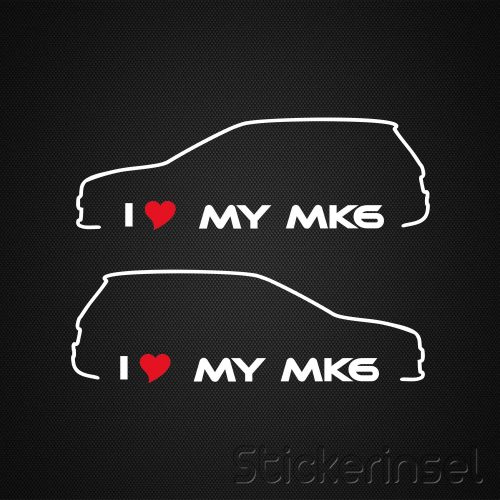 Stickerinsel_Autoaufkleber Silhouette VW MK6