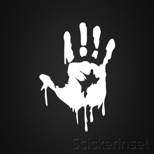 Stickerinsel_Aufkleber Bloody Hand