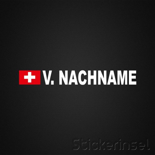 Stickerinsel_Autoaufkleber Rally Namensaufkleber Schweiz