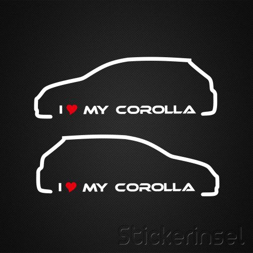 Stickerinsel_Autoaufkleber Silhouette Toyota Corolla E12