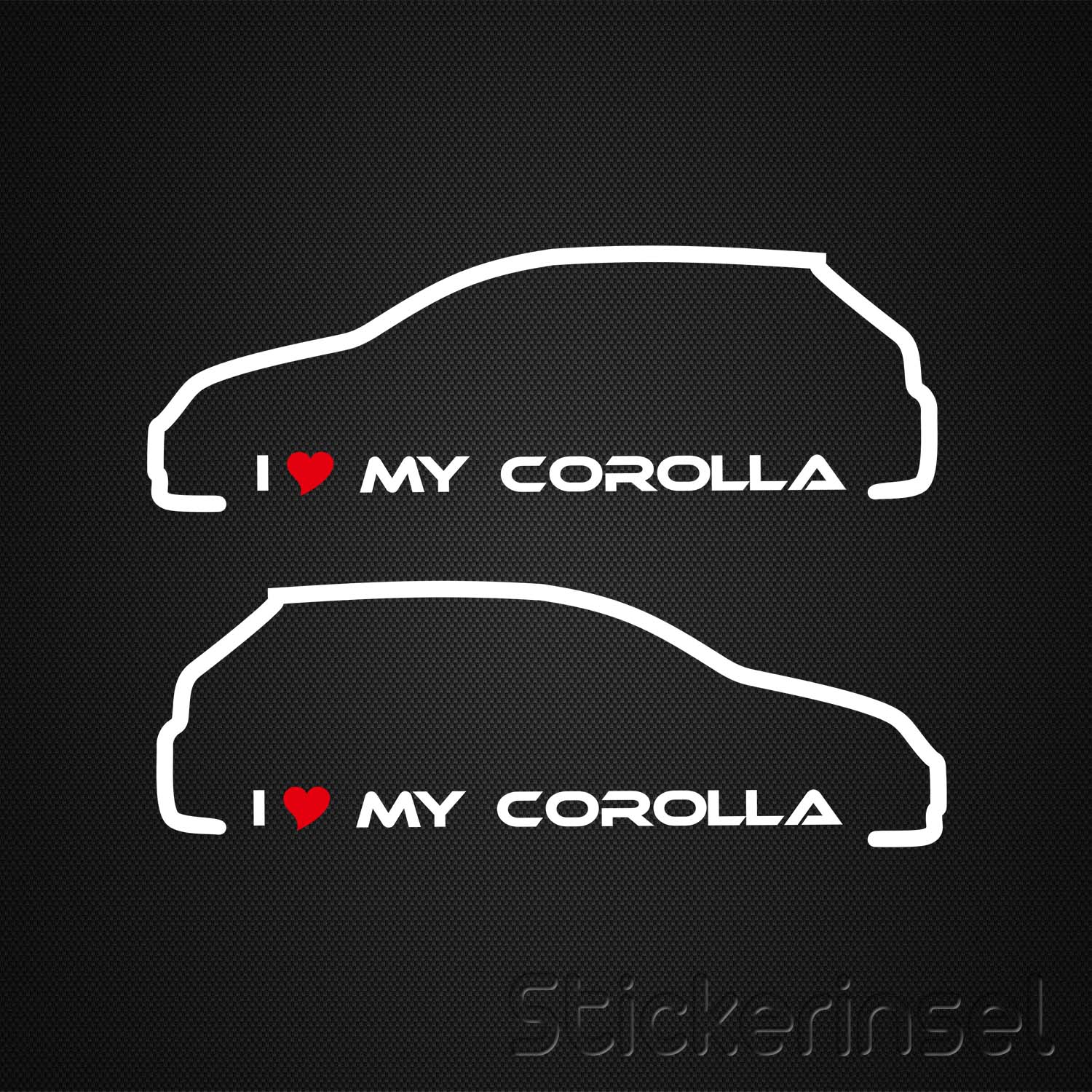 Silhouette Toyota Corolla E12 » Stickerinsel - Autoaufkleber und