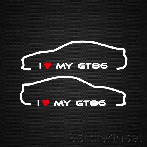 Stickerinsel_Autoaufkleber Silhouette Toyota GT86