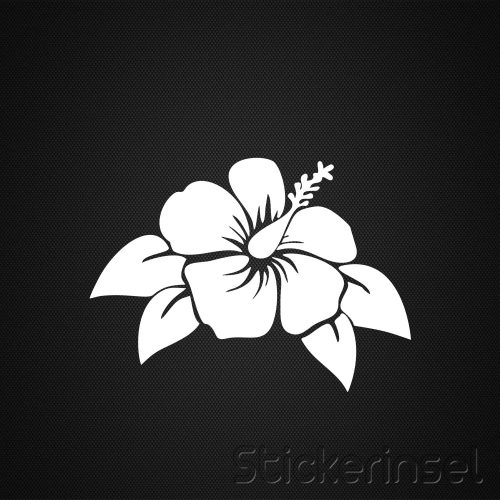 Stickerinsel_Autoaufkleber Hibiskusblüte