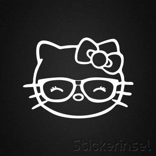 Stickerinsel_Autoaufkleber Hipster Hello Kitty