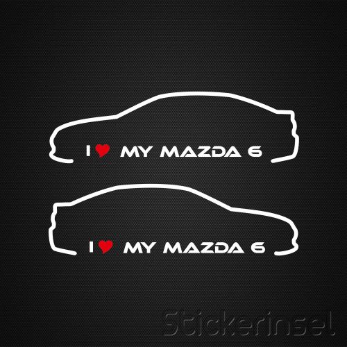 Stickerinsel_Autoaufkleber Silhouette Mazda 6