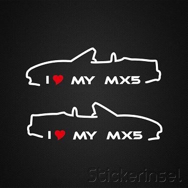 Stickerinsel_Autoaufkleber Silhouette Mazda MX5