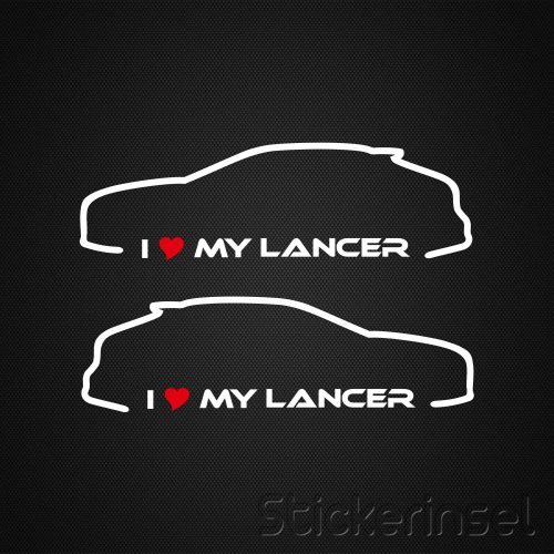 Stickerinsel_Autoaufkleber Silhouette Mitsubishi Lancer Sportback