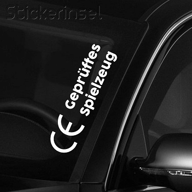 Stickerinsel Geprüftes Spielzeug Frontscheibenaufkleber