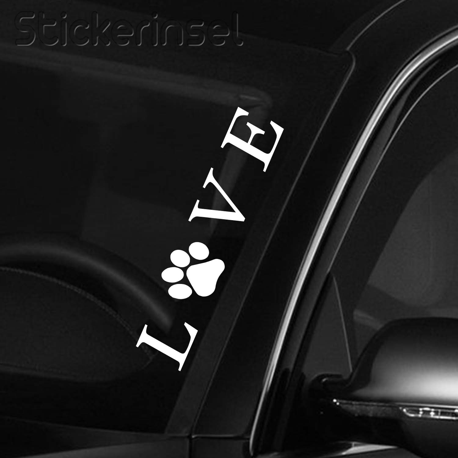 Stickerinsel Love Pfote Frontscheibenaufkleber Stickerinsel Love Pfote Frontscheibenaufkleber