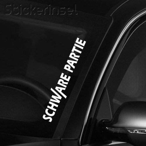 Stickerinsel Schware Partie Frontscheibenaufkleber