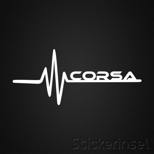 Stickerinsel_Autoaufkleber_Heartbeat Corsa