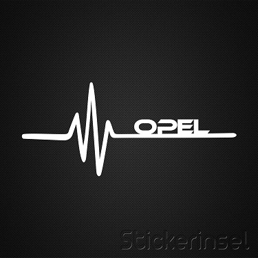 Stickerinsel_Autoaufkleber_Heartbeat Opel