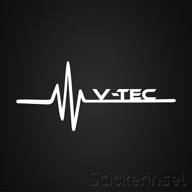 Stickerinsel_Autoaufkleber_Heartbeat V-TEC